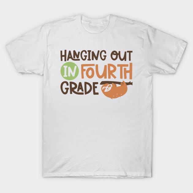 Hanging Out in Fourth Grade Kids School Back to School Funny T-Shirt by ThreadSupreme